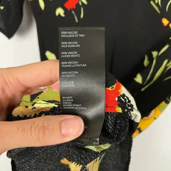 Free People | Neon Garden Black Floral Mini Dress - Picture 12 of 12